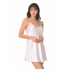 Aria's Closet Beyaz Kısa Saten Gecelik