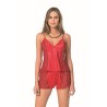 Aria's Closet Kırmızı Saten Babydoll Şort Takımı