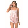 Aria's Closet Somon Saten Babydoll Şort Takımı