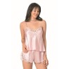 Aria's Closet Somon Saten Babydoll Şort Takımı
