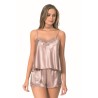 Aria's Closet Vizon Saten Babydoll Şort Takımı