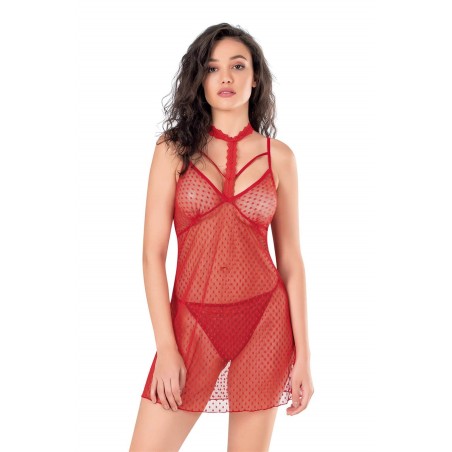 Aria's Closet Kırmızı Kısa Tül Gecelik