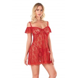 Aria's Closet Kırmızı Kısa Tül Gecelik