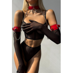 4lü Deri Fantezi Harness Siyah Set Özel Tasarım Premium Model 800760