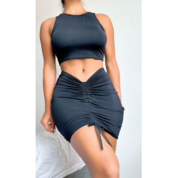 Aria's Closet Fantezi Şık Siyah Mini Elbise