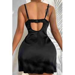 Süprem Renkli Penye Gecelik SiyahModellerimiz 95033