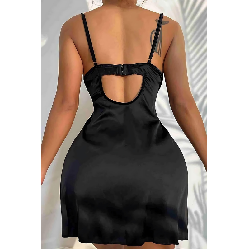 Süprem Renkli Penye Gecelik SiyahModellerimiz 95033