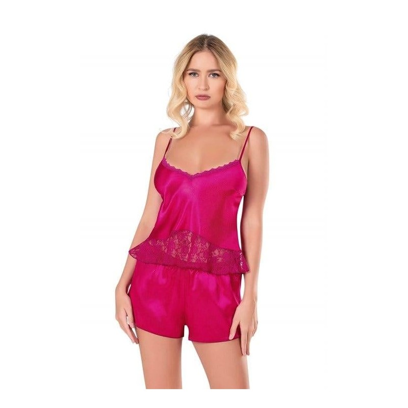 Aria's Closet Vişne Saten Babydoll Şort Takımı 9116