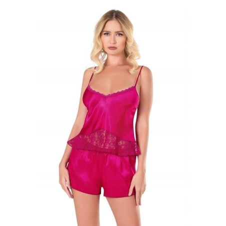 Aria's Closet Vişne Saten Babydoll Şort Takımı 9116