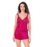 Aria's Closet Vişne Saten Babydoll Şort Takımı 9130