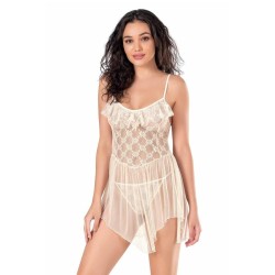 Aria's Closet Fildişi Kısa Tül Gecelik