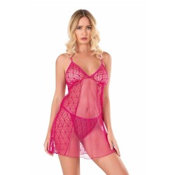 Aria's Closet Fuşya Kısa Tül Gecelik 4120