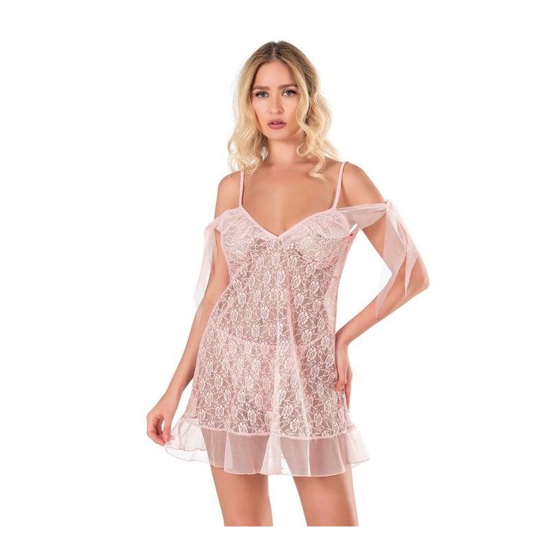 Aria's Closet Somon Kısa Tül Gecelik 4126