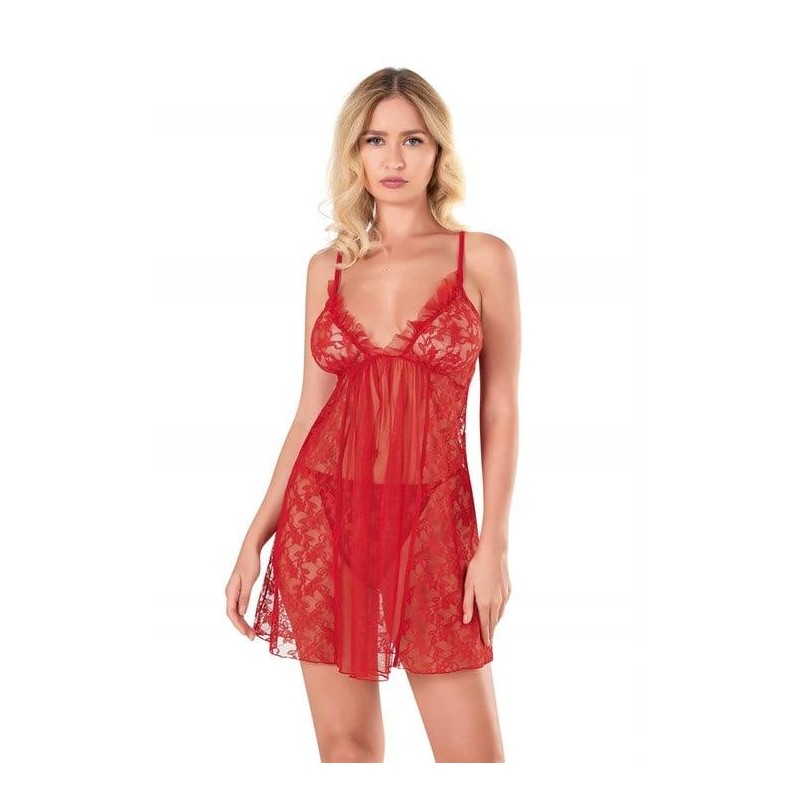 Aria's Closet Kırmızı Kısa Tül Gecelik 4132