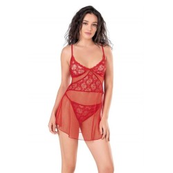 Aria's Closet Kırmızı Kısa Tül Gecelik 4135