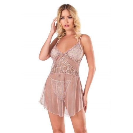 Aria's Closet Pudra Kısa Tül Gecelik 4135