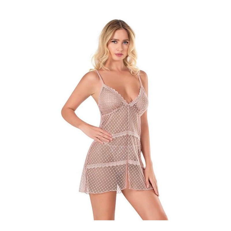Aria's Closet Pudra Kısa Tül Gecelik 4143