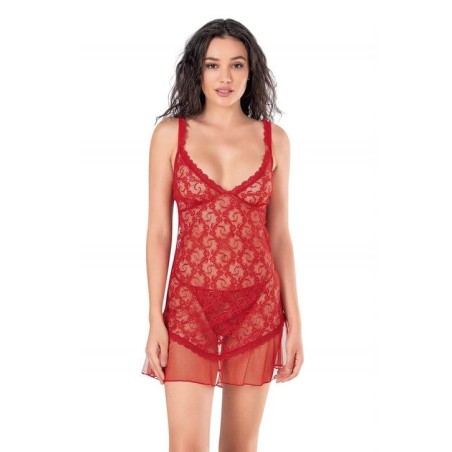 Aria's Closet Kırmızı Kısa Tül Gecelik 4149