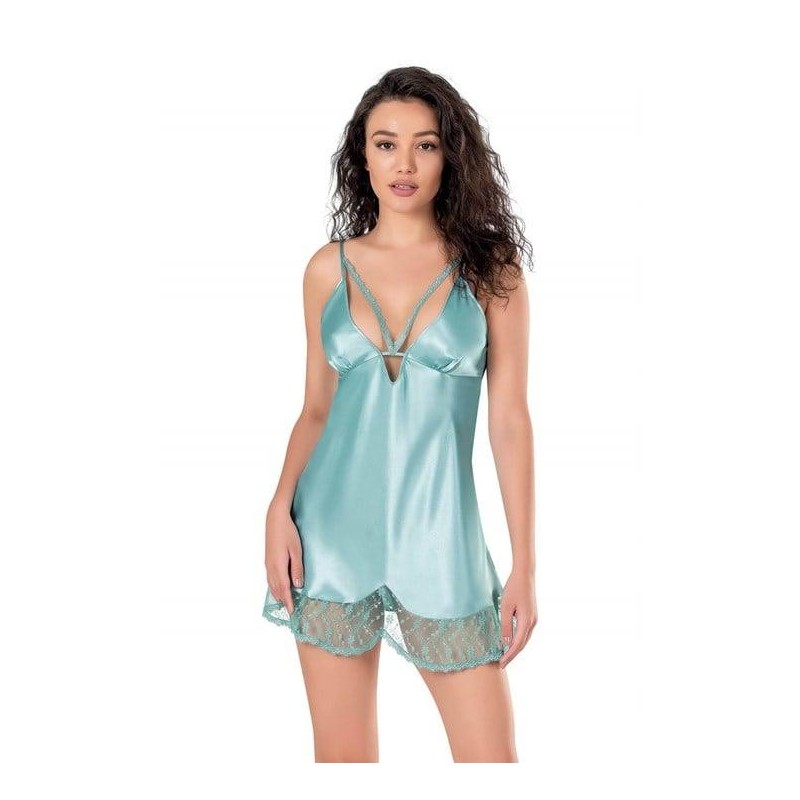 Aria's Closet Aqua Saten Gecelik 8107