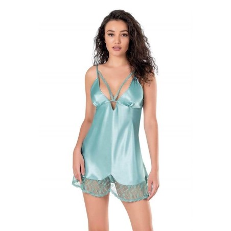 Aria's Closet Aqua Saten Gecelik 8107