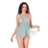 Aria's Closet Aqua Bodysuit Gecelik 9140