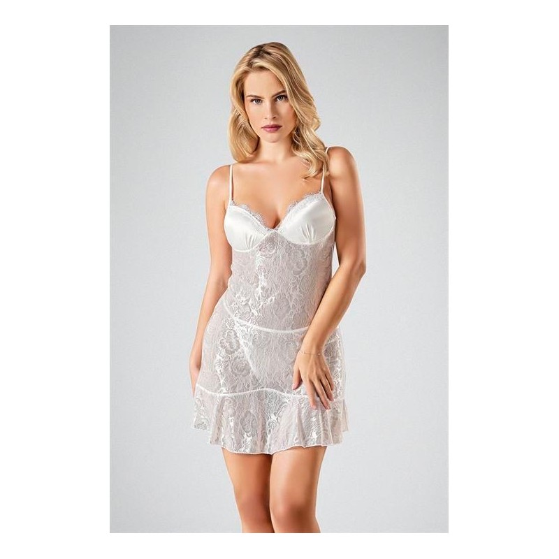 Ahu Kısa Gecelik Ekru 7714