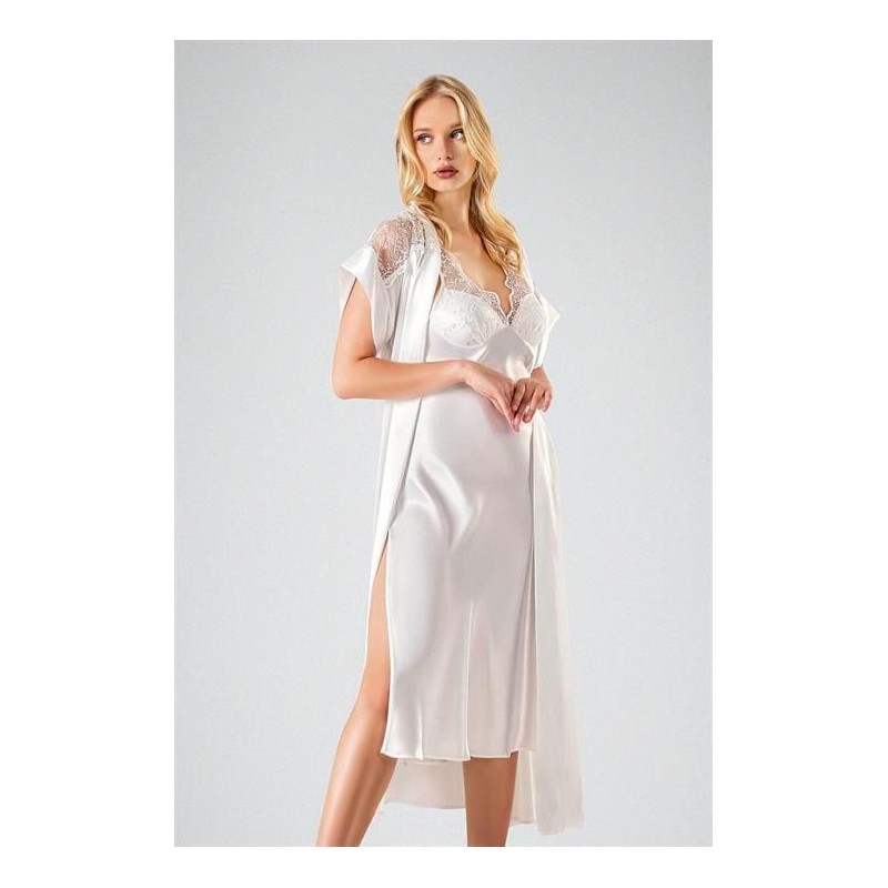 Ahu 2'li Uzun Sabahlık Ekru 7721