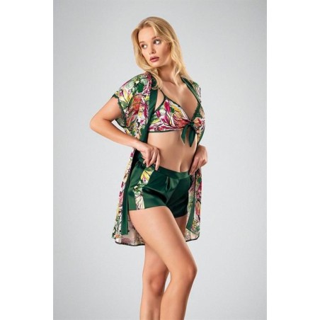 Ahu 3'lü Şort Takımı Desenli 7727