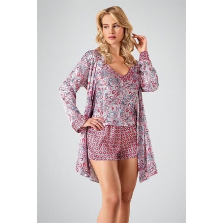 Ahu 3'lü Şort Takımı Desenli 7730