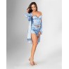 Loriva 3'lü Şort Takımı Desenli Mavi Puantiyeli 1805