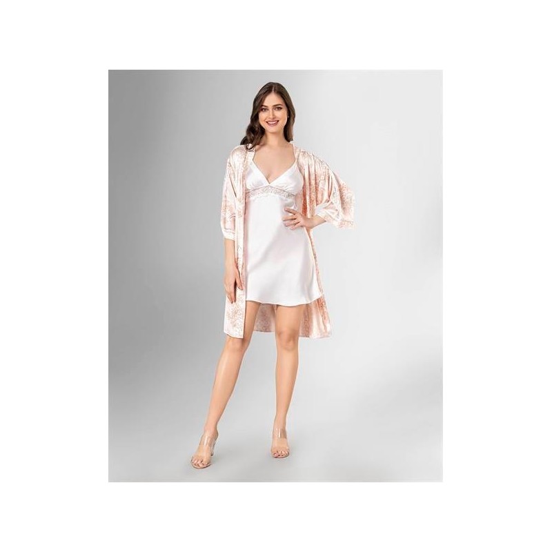 Loriva 2li Sabahlık Takımı Ekru 1807