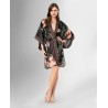 Loriva Kısa Siyah Çiçek desenli Kimono 1876