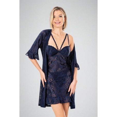 Ahu 2'li Sabahlık Lacivert 7738