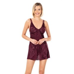 Aria's Closet Bordo Jakarlı Gecelik 8151