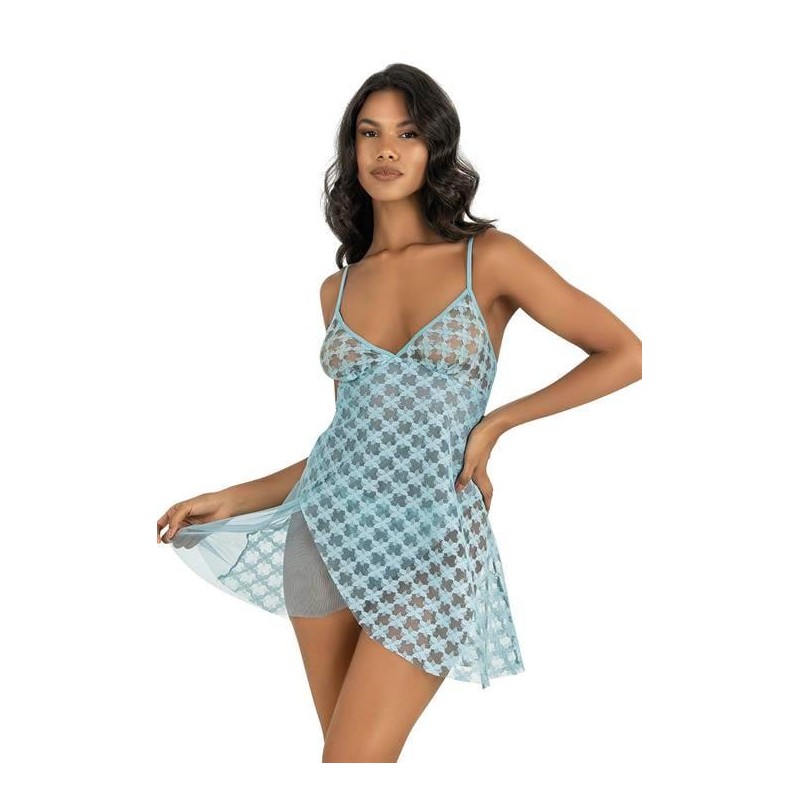 Aria's Closet Aqua Kısa Tül Gecelik 4218