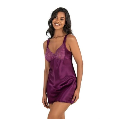 Aria's Closet Mor Kısa Saten Gecelik 8244