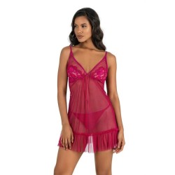 Aria's Closet Vişne Kısa Tül Gecelik 4242