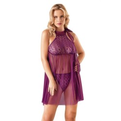 Aria's Closet Mor Kısa Tül Gecelik 4250