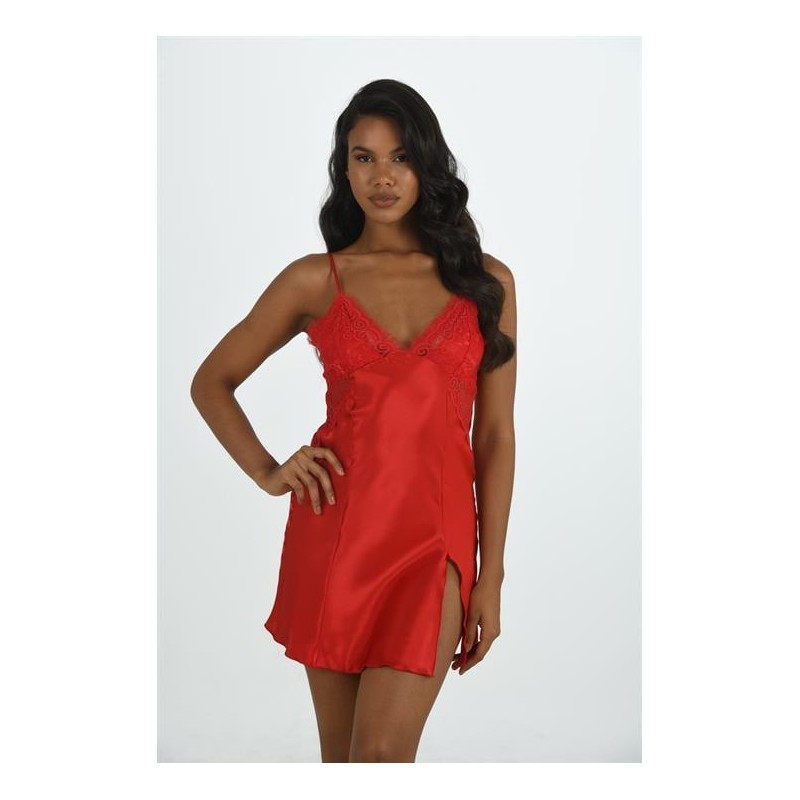 Aria's Closet Kırmızı Kısa Saten Gecelik 8200