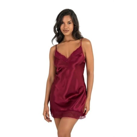 Aria's Closet Bordo Kısa Saten Gecelik 8215