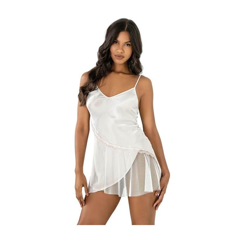 Aria's Closet Ekru Kısa Saten Gecelik 8224