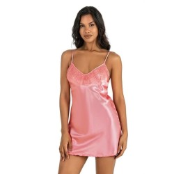 Aria's Closet Mercan Kısa Saten Gecelik 8240