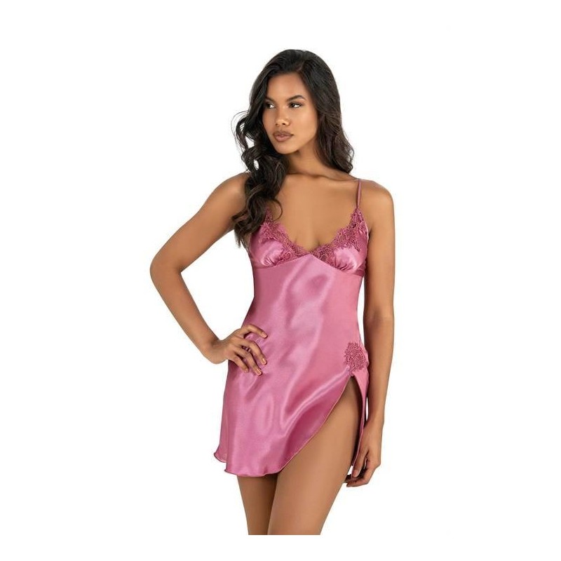 Aria's Closet Gülkurusu Kısa Saten Gecelik 8242