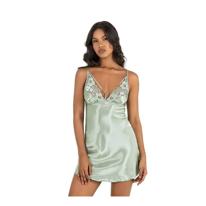 Aria's Closet Su Yeşili Kısa Saten Gecelik 8245