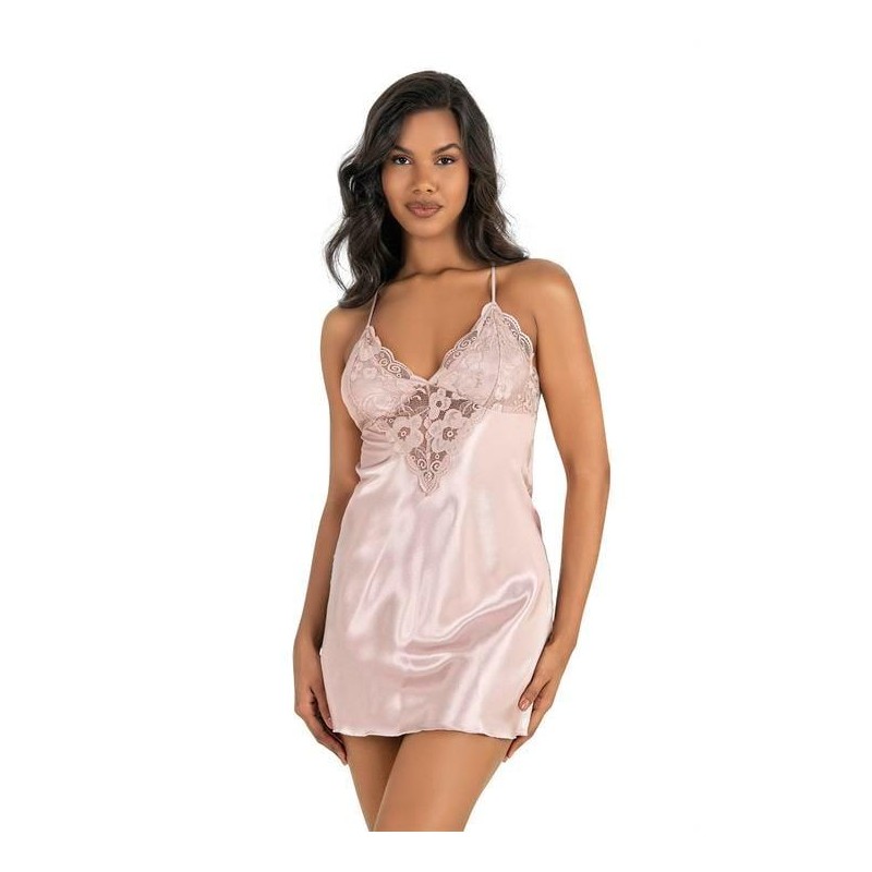 Aria's Closet Pudra Kısa Saten Gecelik 8247