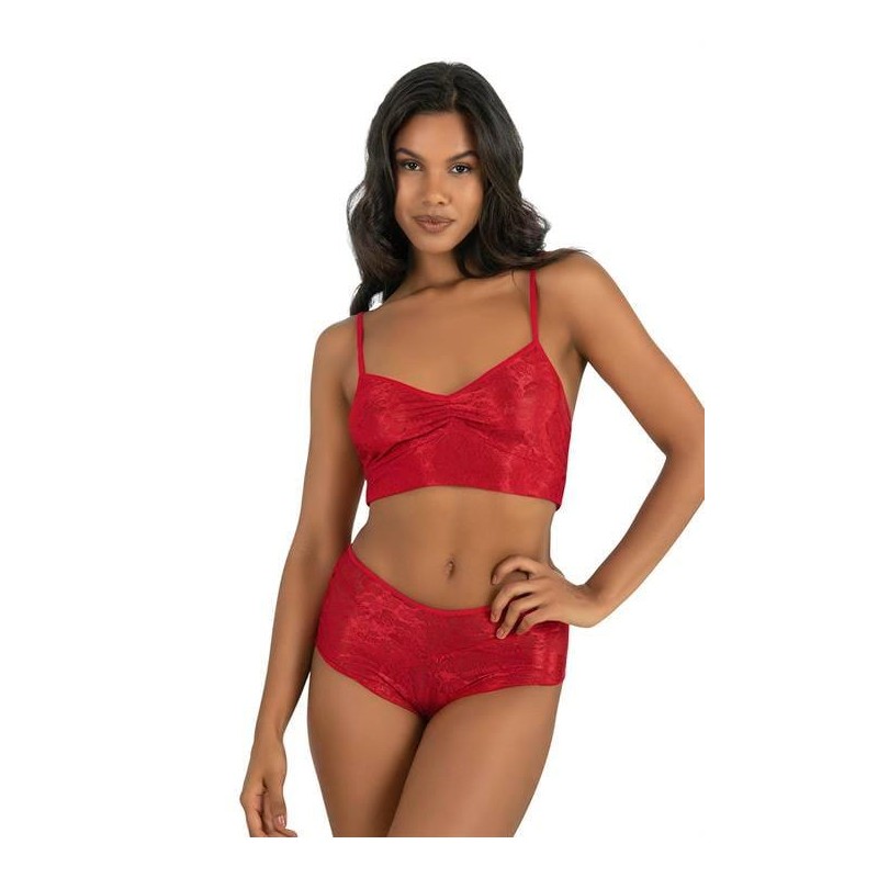 Aria's Closet Kırmızı Saten Şort Takımı 9218