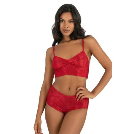 Aria's Closet Kırmızı Saten Şort Takımı 9218