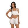 Aria's Closet Ekru Saten Şort Takımı 9200