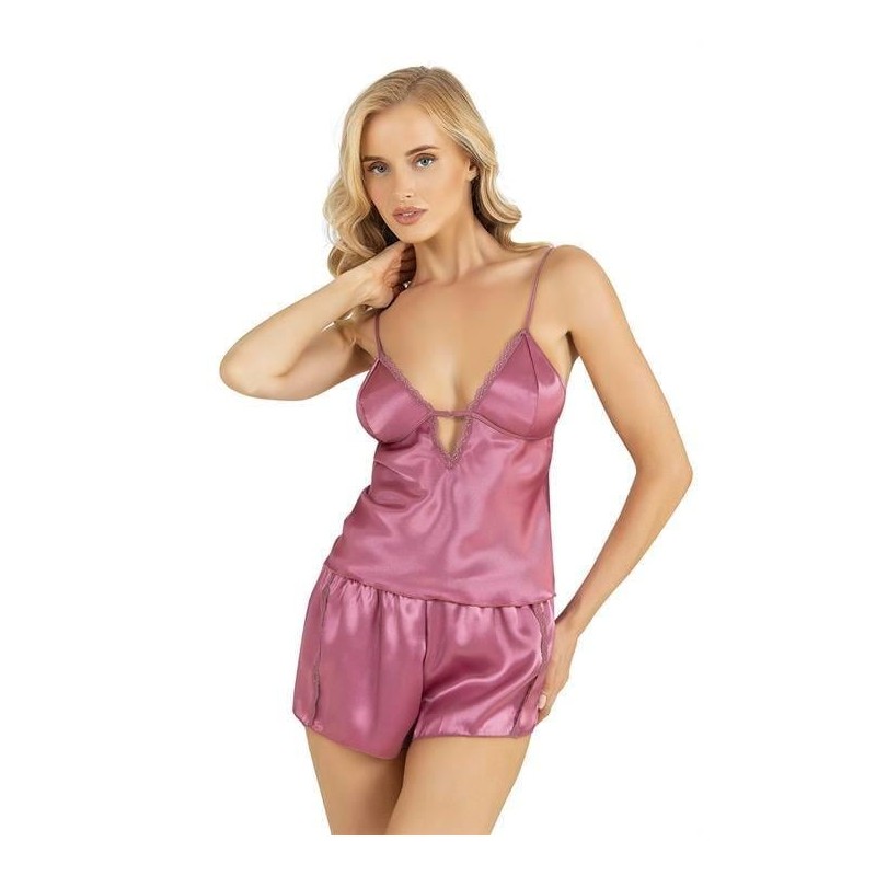 Aria's Closet Gülkurusu Saten Şort Takımı 9207