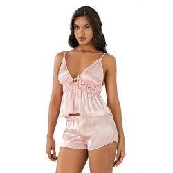 Aria's Closet Somon Saten Şort Takımı 9208